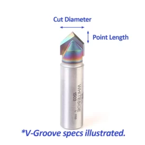 V-groove specs illustrated.