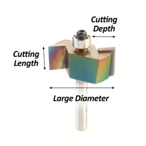 Rabbeting router bit - What is cut depth cut length large diameter