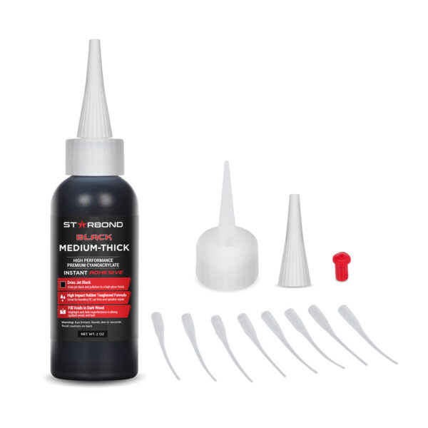 Starbond Black Medium-Thick CA Glue - 2oz.