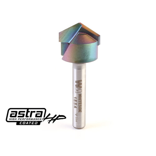AstraHP Coated Whiteside 1554 120 degree V-Groove router bit