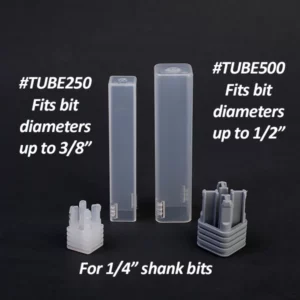 Empty CNC bit tube case
